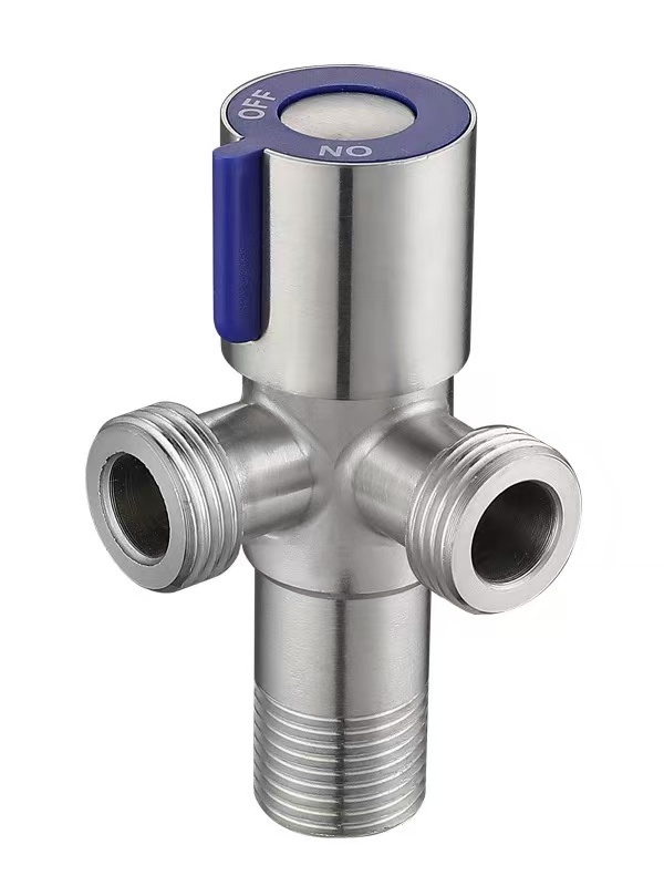 Gacan Buluugga ah 90° Dual Outlet Valve ee Xagasha Saddex-Dhow