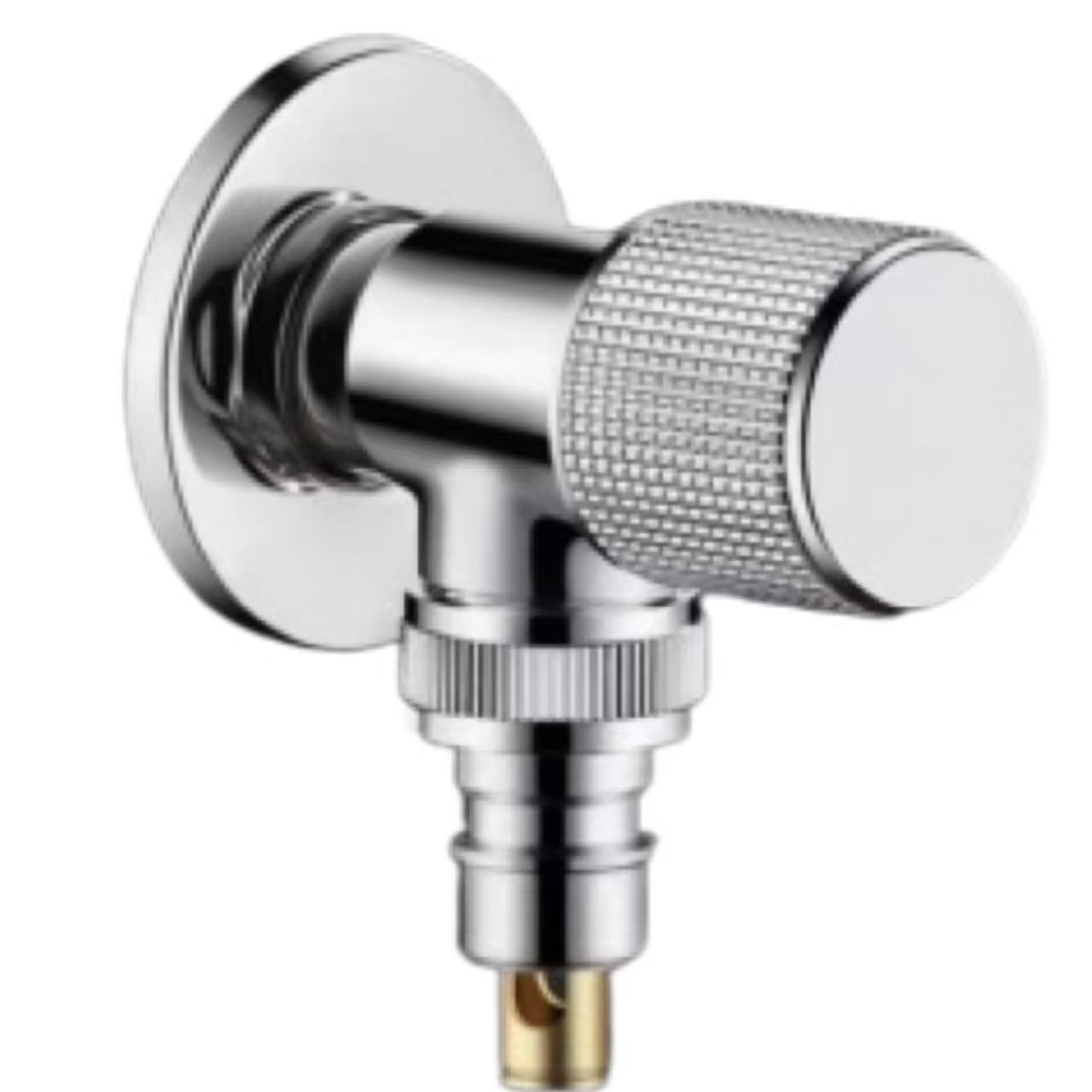 Muraayad Chrome-Knurled Knob-dhaqista Biyaha Joogsiga Biyaha